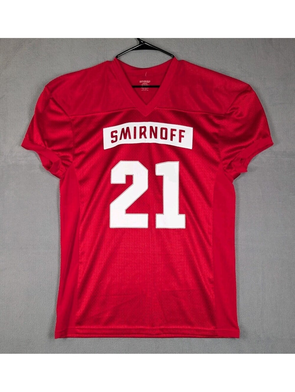 Smirnoff Mens XL Red 21 Football Jersey Mesh Promotional Athletic Sports Barwear